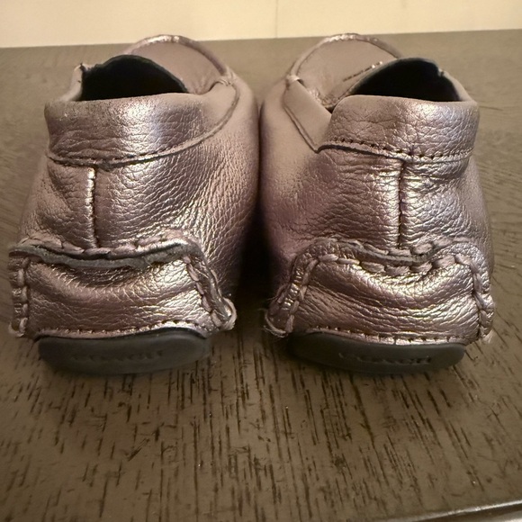 COACH AMBER METALLIC TUMBLED LOAFERS, UPPER LEATHER, SIZE 8.5 M - Picture 7 of 9